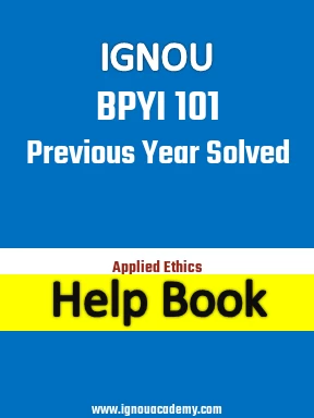 IGNOU BPYI 101 Previous Year Solved Question Paper